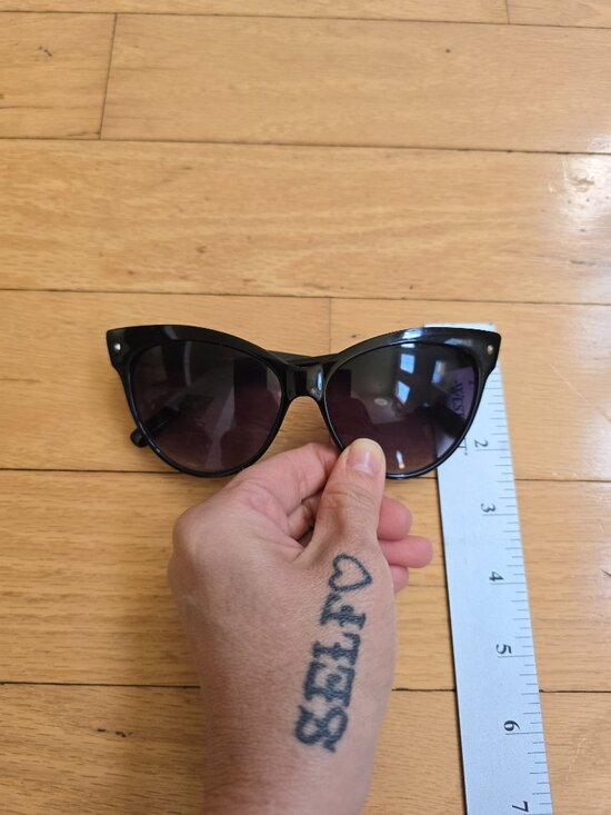 retro black large cat eye style boho glam sunglasses main image 6